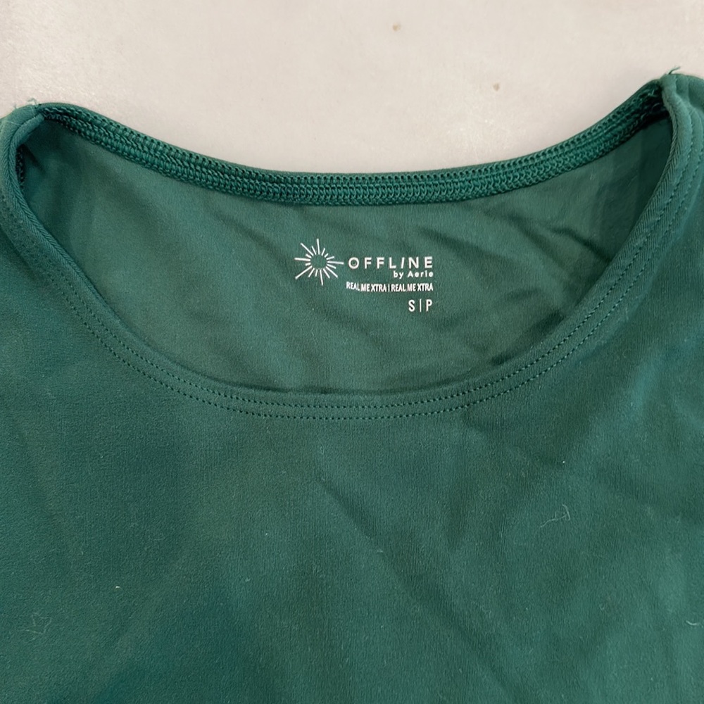 AERIE OFFLINE green sports bra in small - Picture 4 of 6